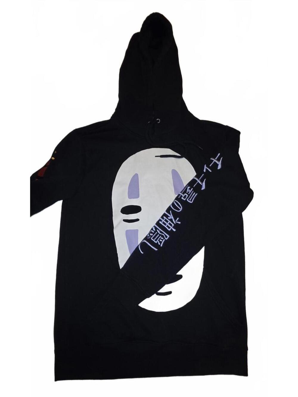 Black Hoodie with No-Face Character Design